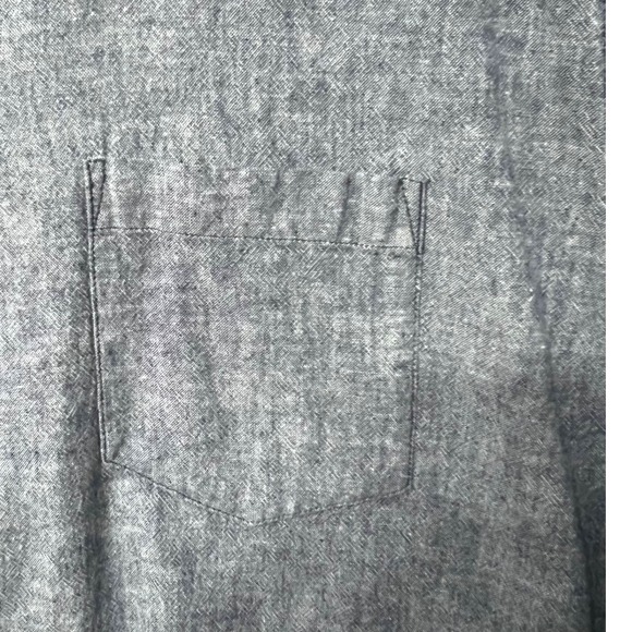 SONOMA Goods for Life Mens‎ Linen Blend Short Sleeve Button Up Shirt Blue XXL - Picture 6 of 10